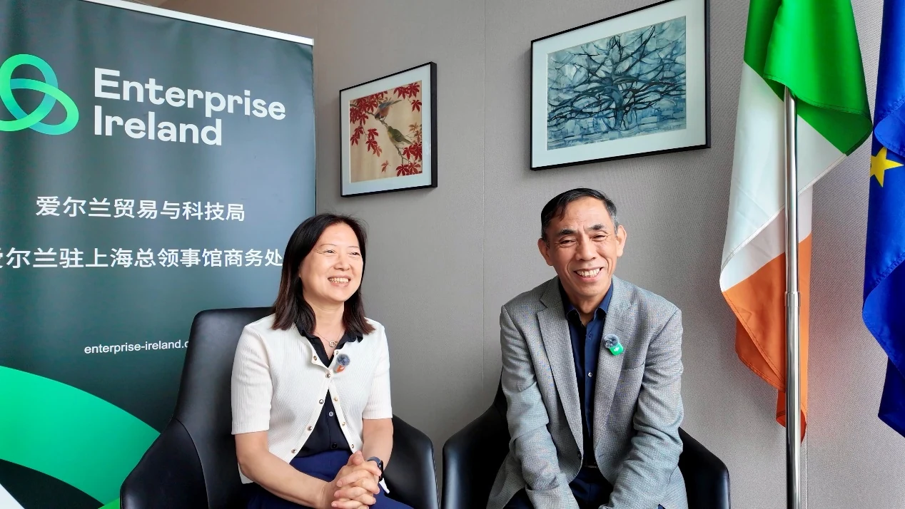 Professor Wenxin Wang and Dr Hongyun Tai interviewed at the Enterprise Ireland China office