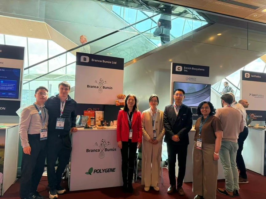 Branca Bunús and PolyGene teams at ISCT 2026 in Dublin